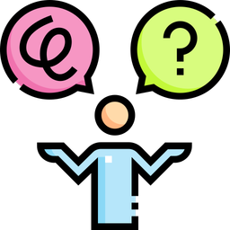 A person with question marks and thought bubbles above their head, symbolizing a scattered and unorganized workflow.